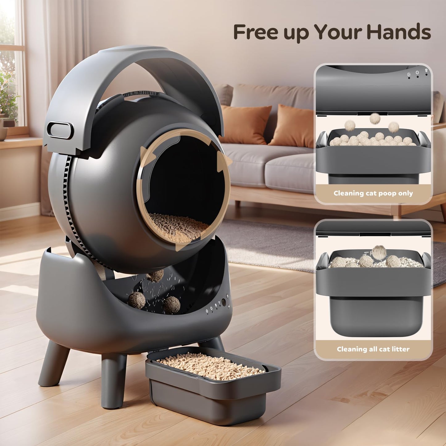 Smart Auto Litter Box – Grey