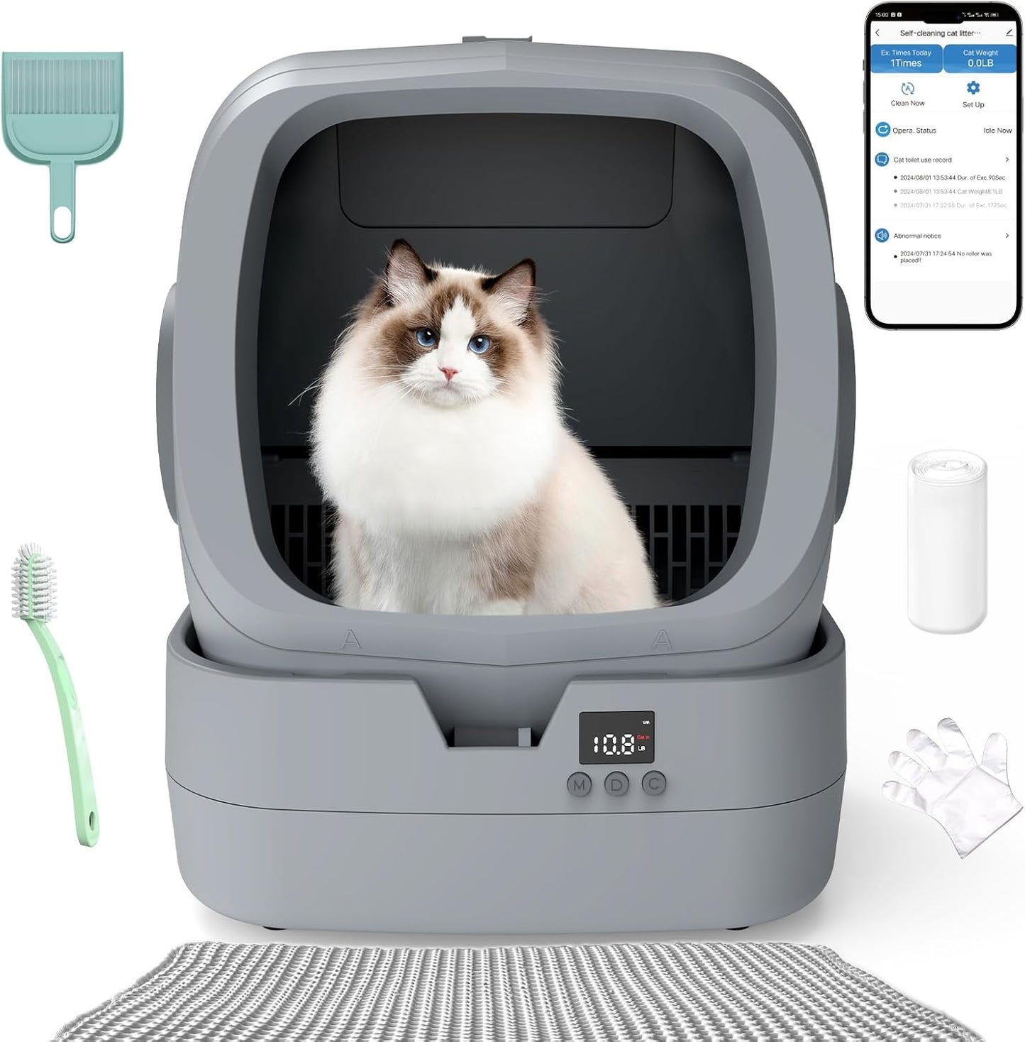 Smart 86L Self-Cleaning Cat Litter Box