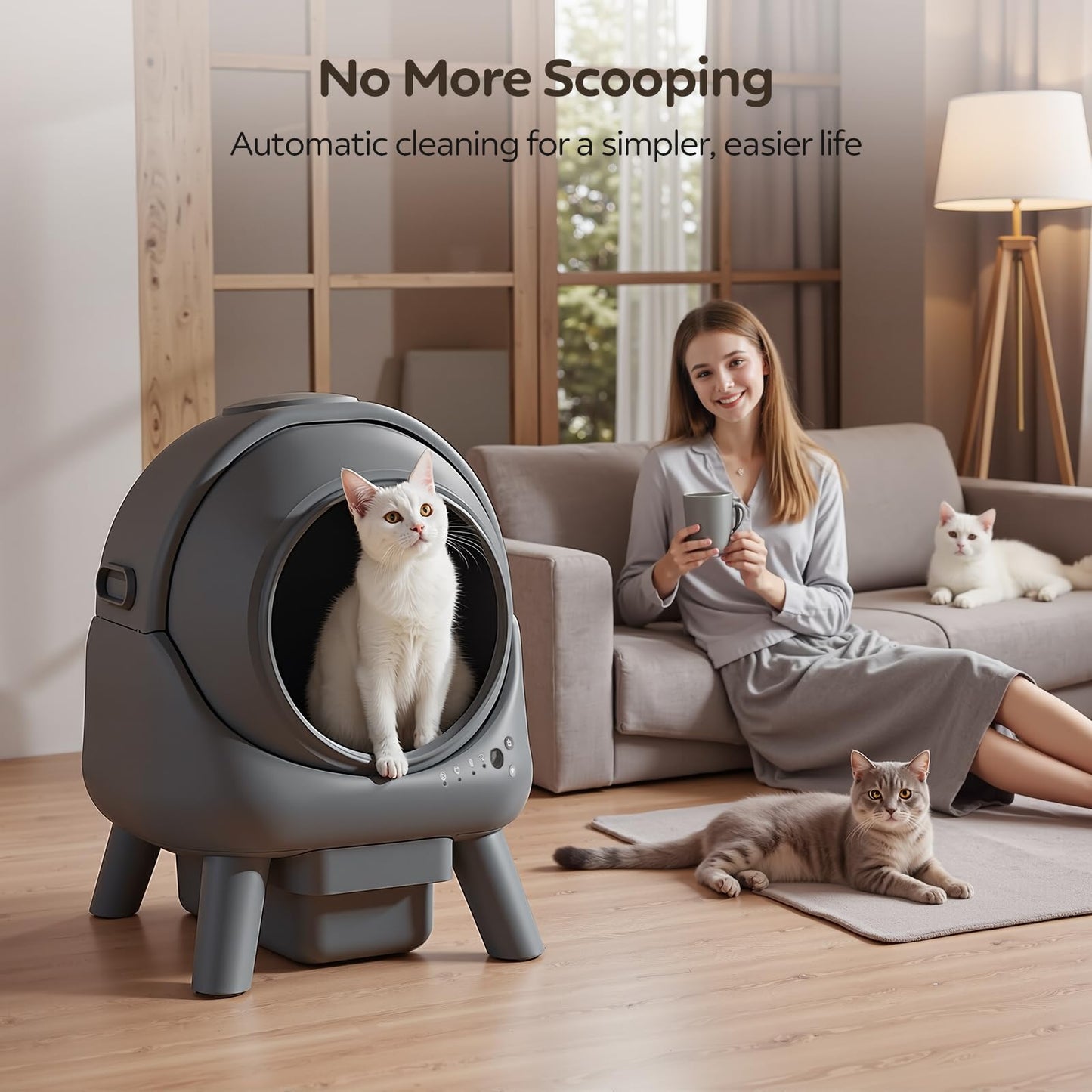 Smart Auto Litter Box – Grey