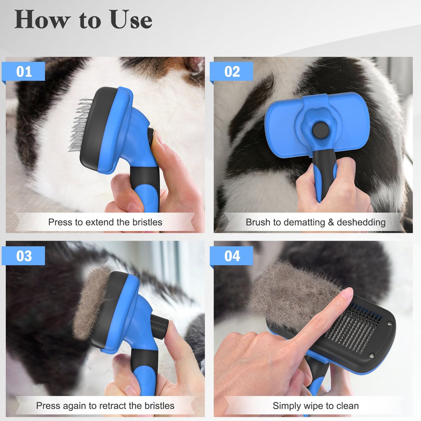 Swihauk Pet Slicker Brush – Blue