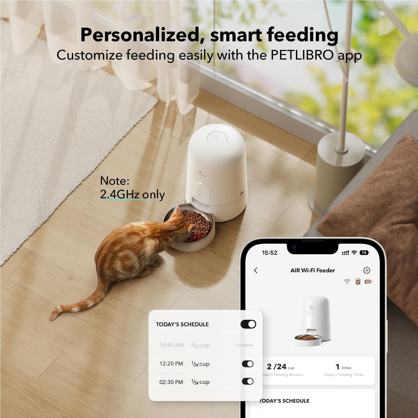 PETLIBRO 2L Wi-Fi Cat Feeder – Black