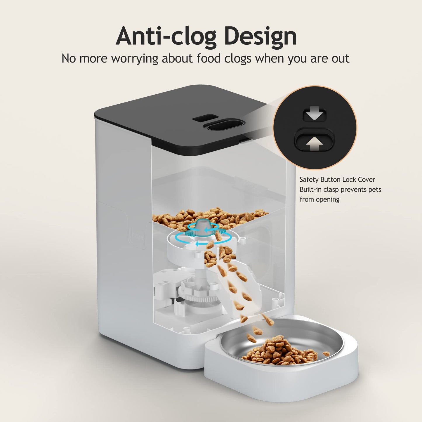 Auto Cat & Dog Feeder with Timer & Voice