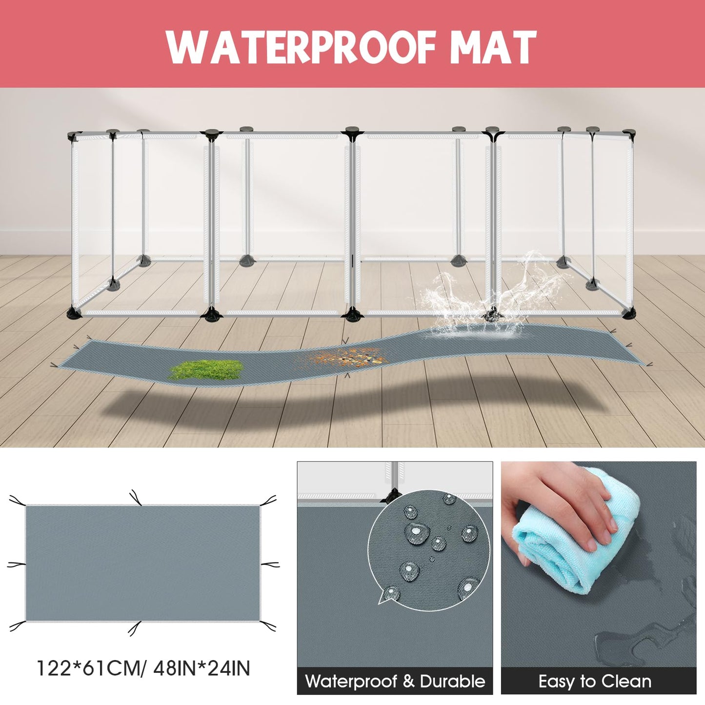 41-Panel Pet Playpen Cage