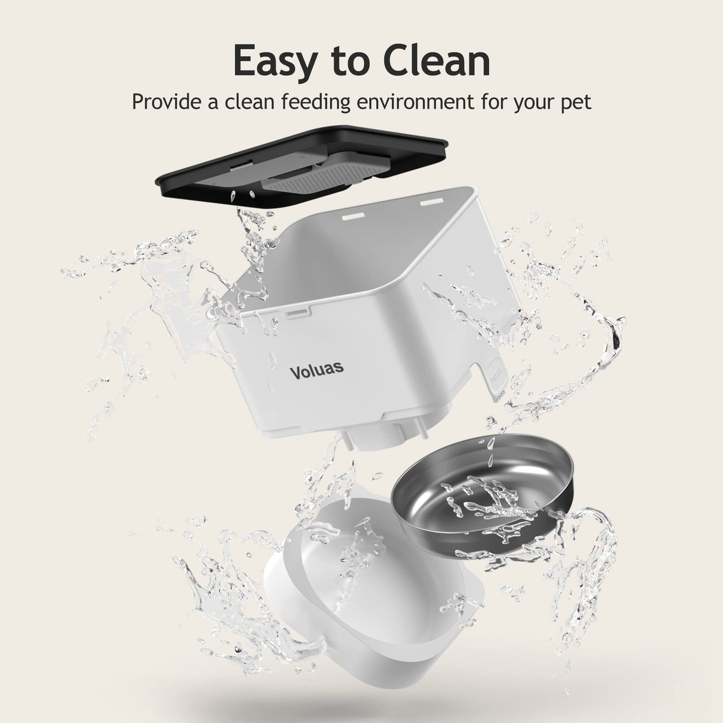 Auto Cat & Dog Feeder with Timer & Voice