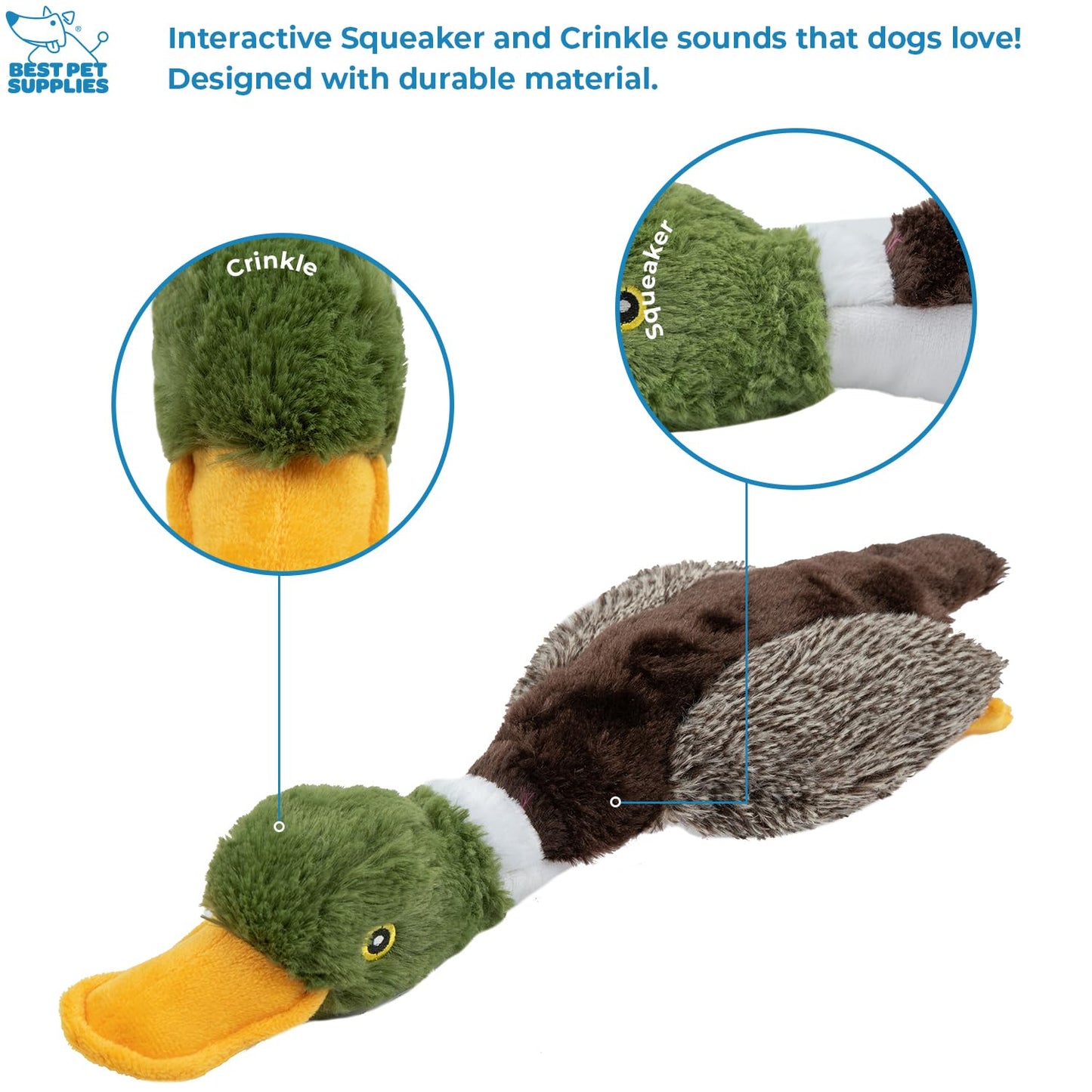 Duck Crinkle Dog Toy