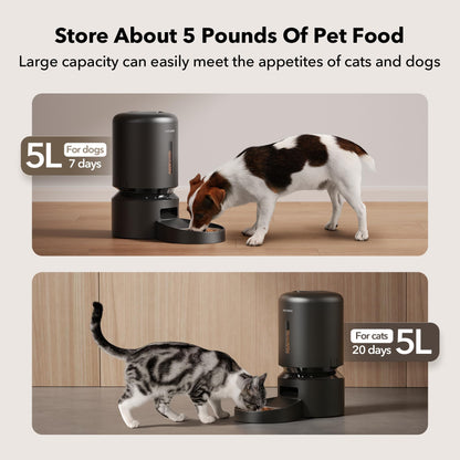 PETLIBRO Auto Pet Feeder, 6 Meals, Black