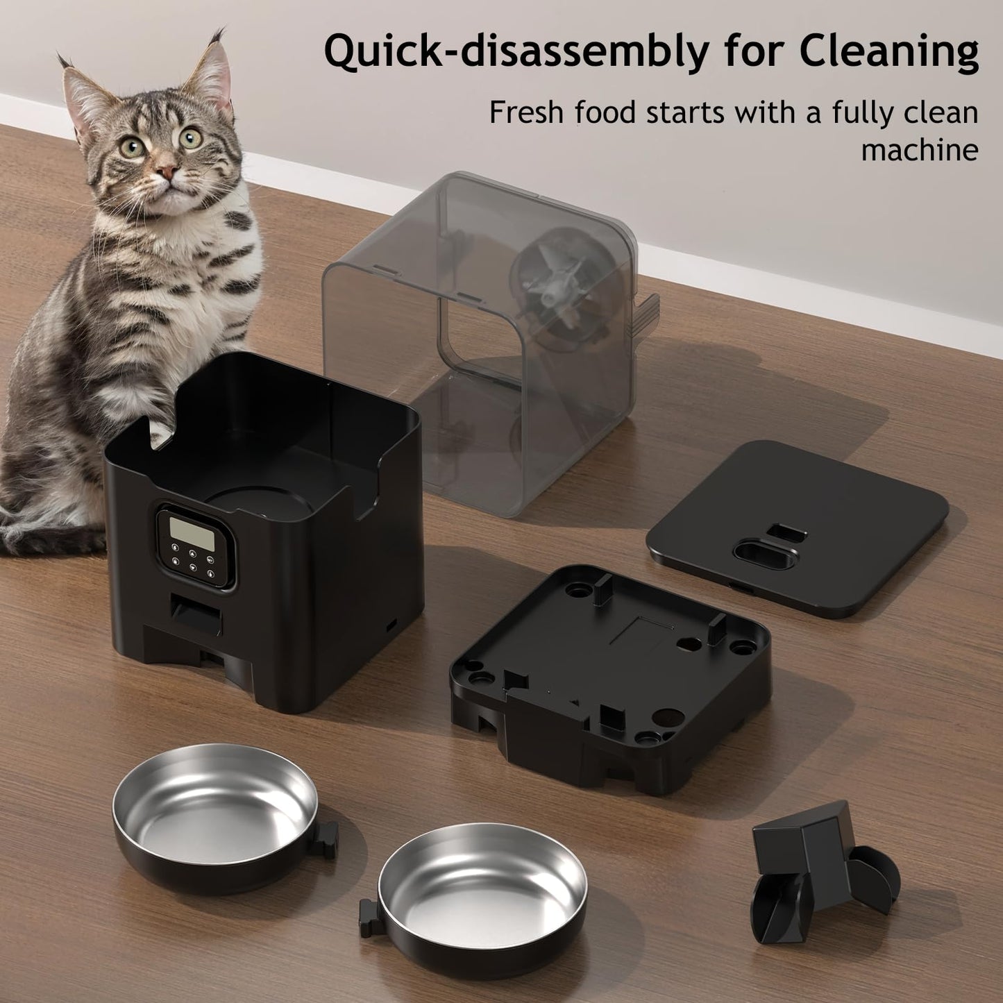 Voluas Dual Cat Feeder 6L Timer Bowls