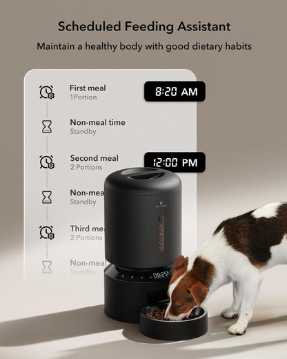 PETLIBRO Auto Pet Feeder, 6 Meals, Black