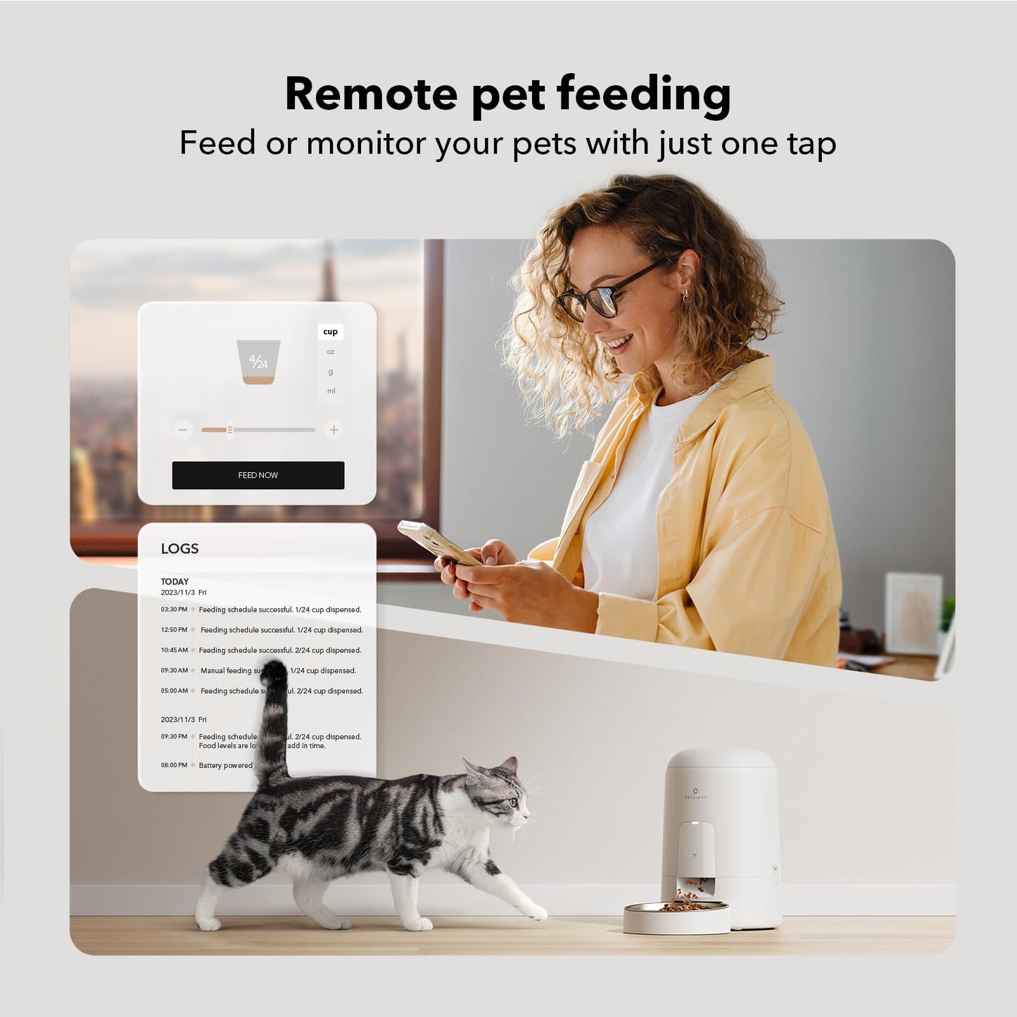 PETLIBRO 2L Wi-Fi Cat Feeder – Black