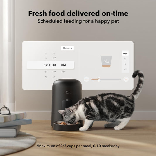 PETLIBRO 2L Wi-Fi Cat Feeder – Black
