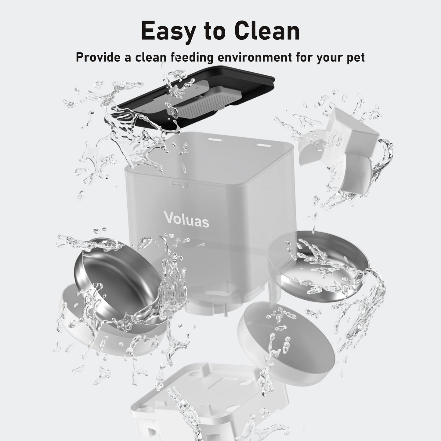 Voluas Dual Cat Feeder 6L Timer Bowls
