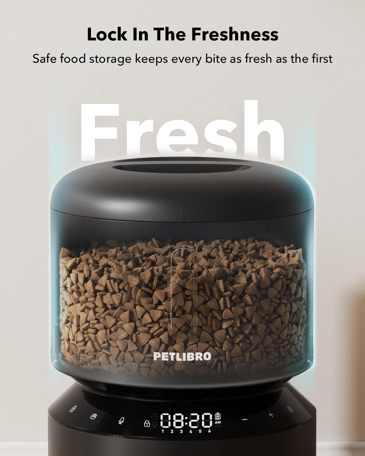 PETLIBRO Auto Pet Feeder, 6 Meals, Black