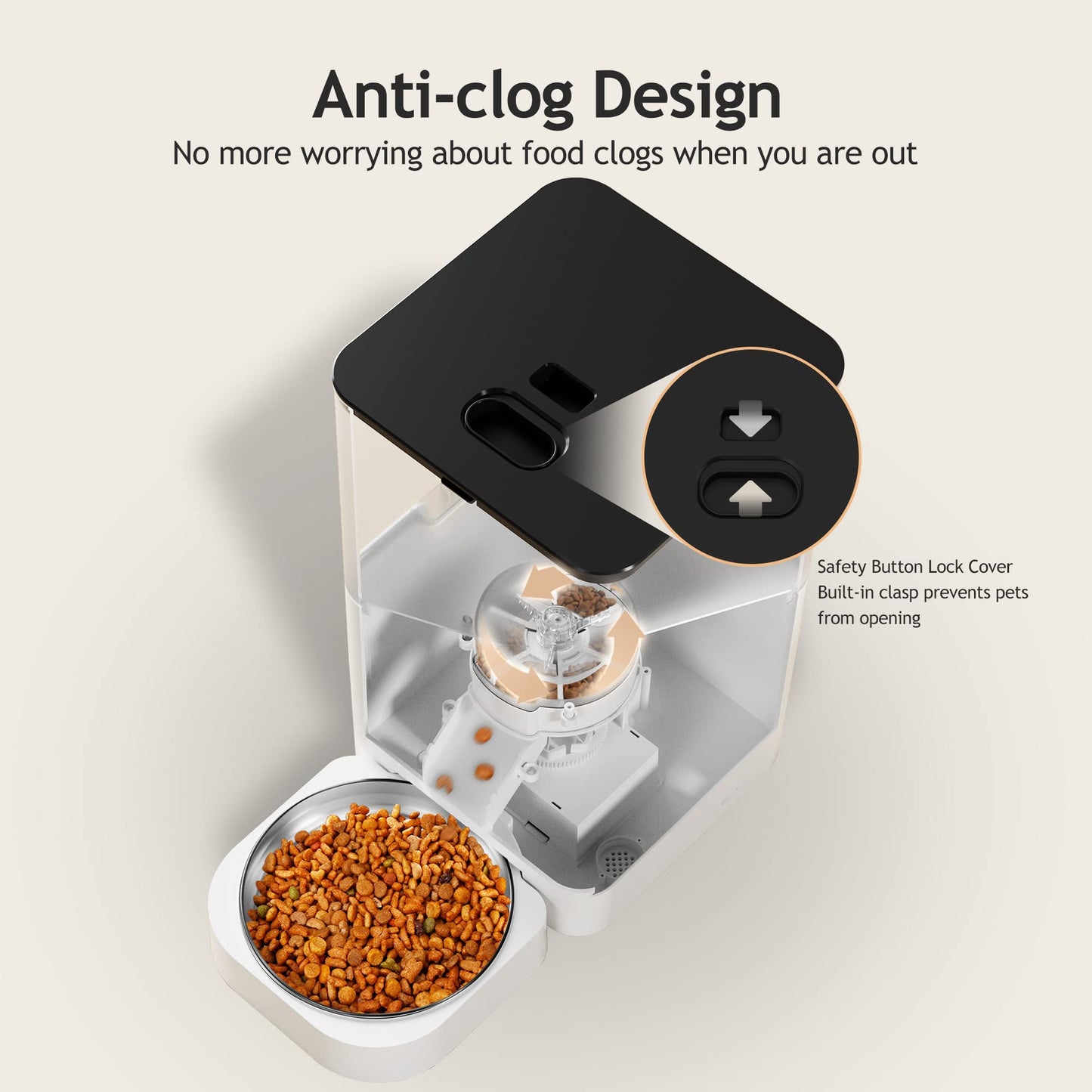 Auto Cat & Dog Feeder with Timer & Voice