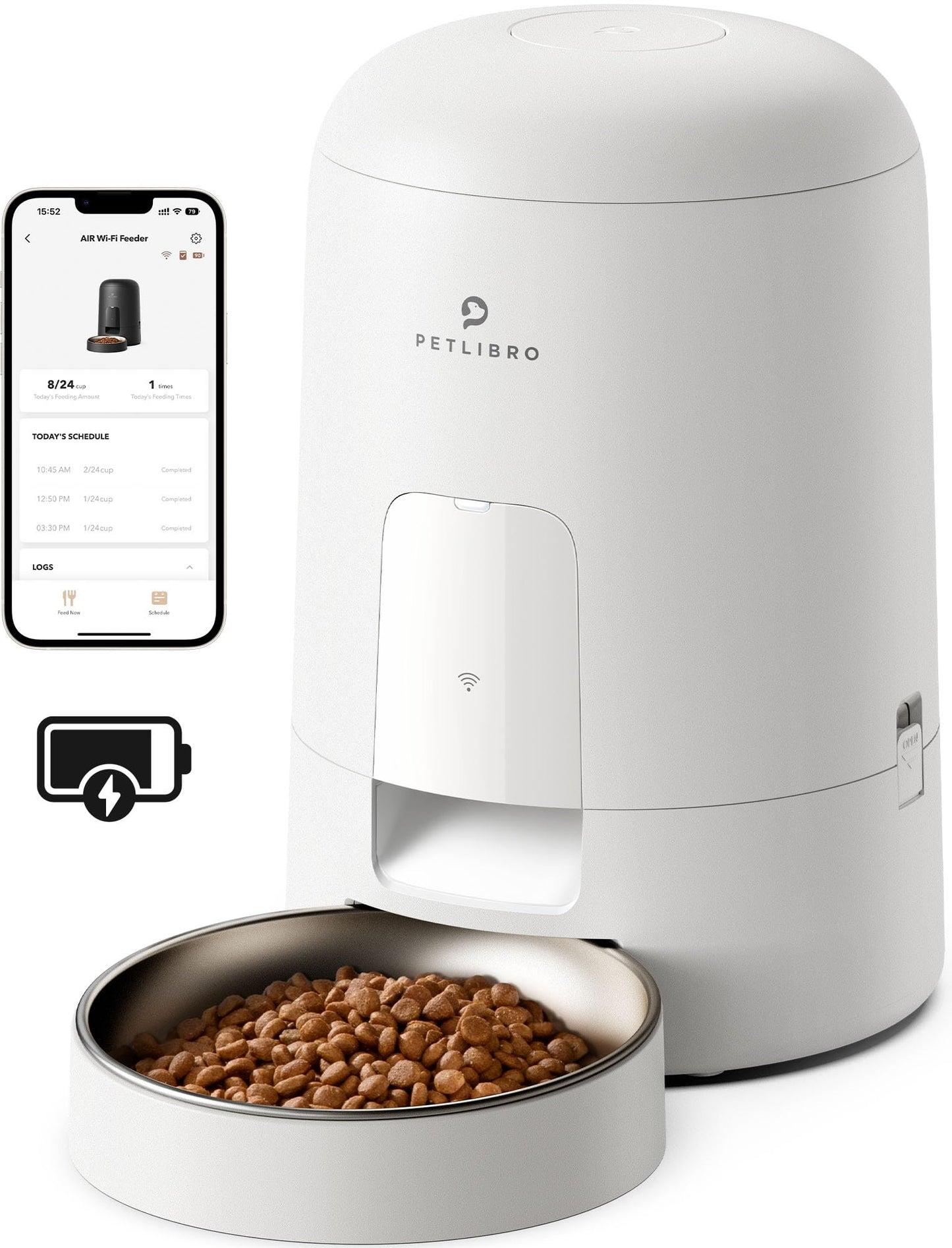 PETLIBRO 2L Wi-Fi Cat Feeder – Black