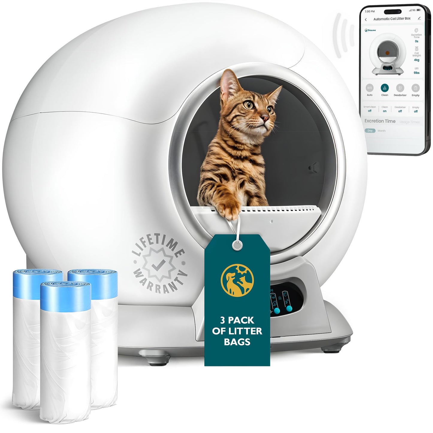 Smart Self-Cleaning Cat Litter Box