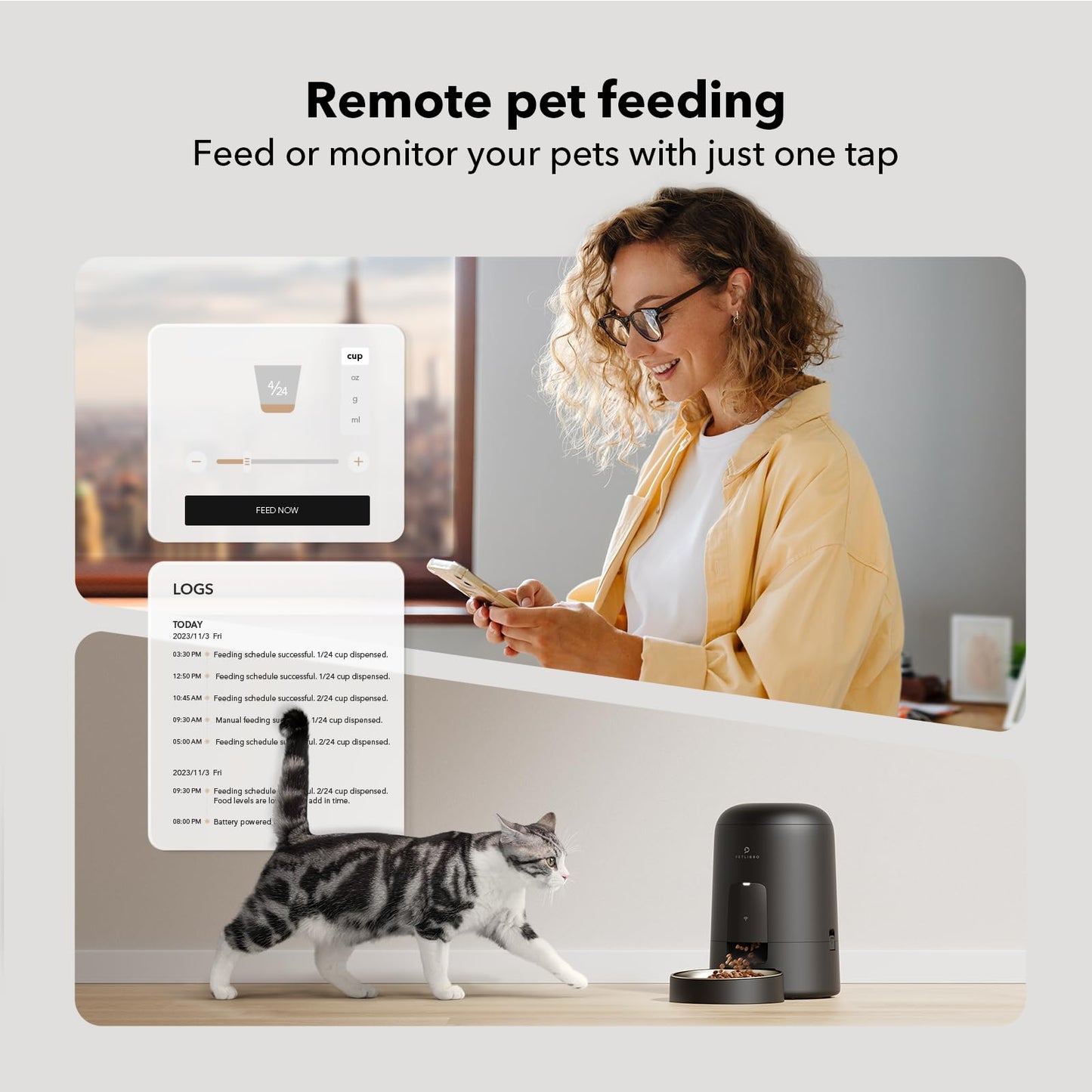 PETLIBRO 2L Wi-Fi Cat Feeder – Black