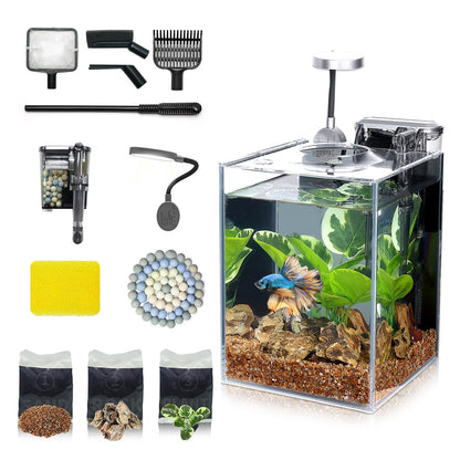 Betta Fish Tank 1.25 Gal Starter Kit
