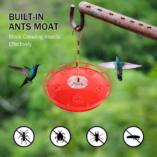 eWonLife 2-Pack Hummingbird Feeders, 16oz