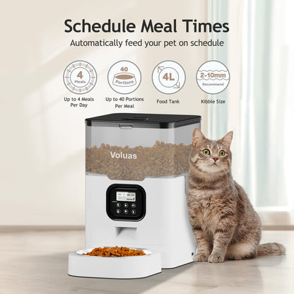 Auto Cat & Dog Feeder with Timer & Voice