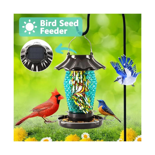 Solar Glass Bird Feeder (Style 2)