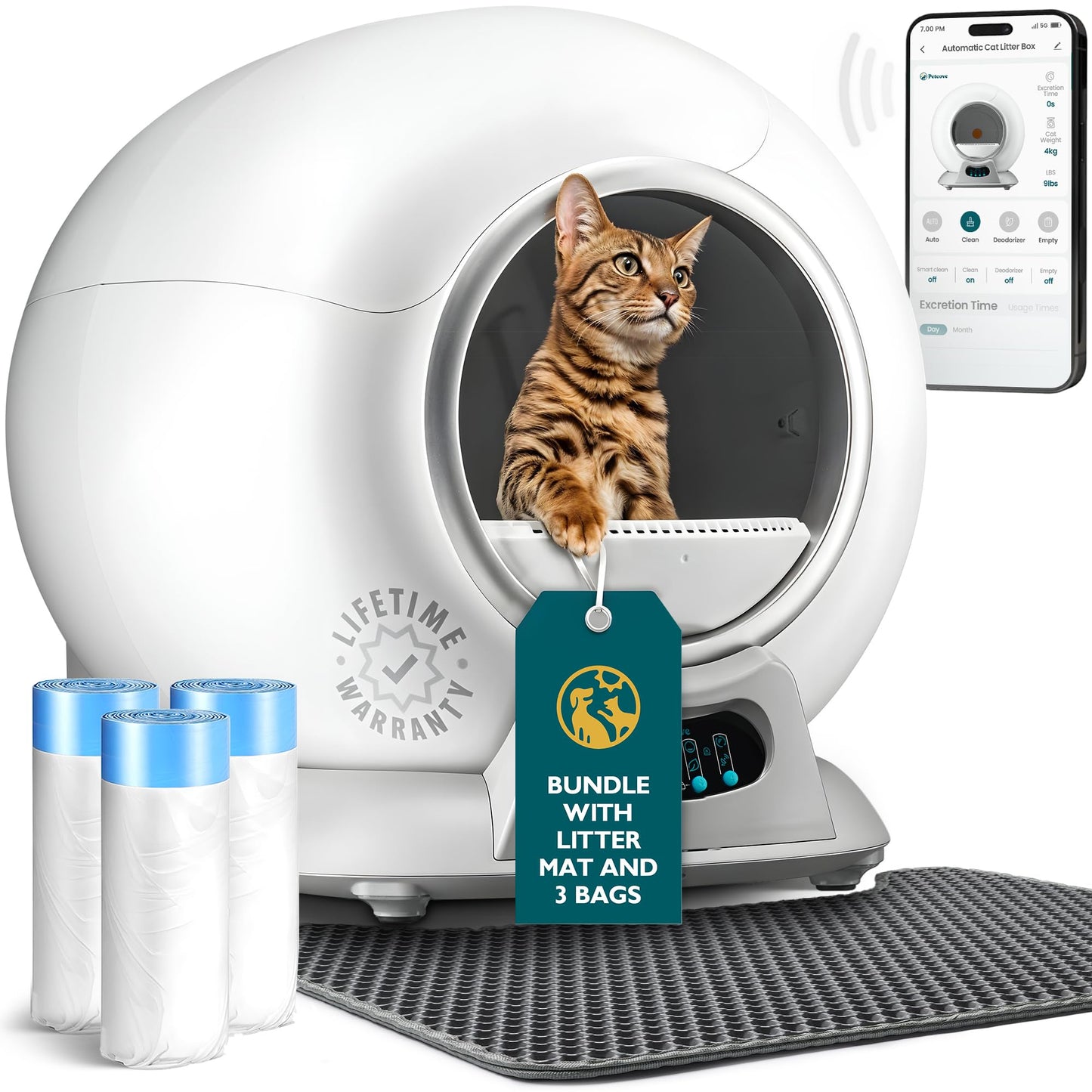 Smart Self-Cleaning Cat Litter Box