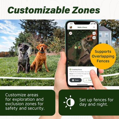 SpotOn GPS Wireless Dog Fence Collar, Accurate & Reliable, Unlimited Fences, Extended Battery Life Mode, No Subscription, Built in USA, Omni Collar Model, Large Dog Breed Neck Size 19"-26"