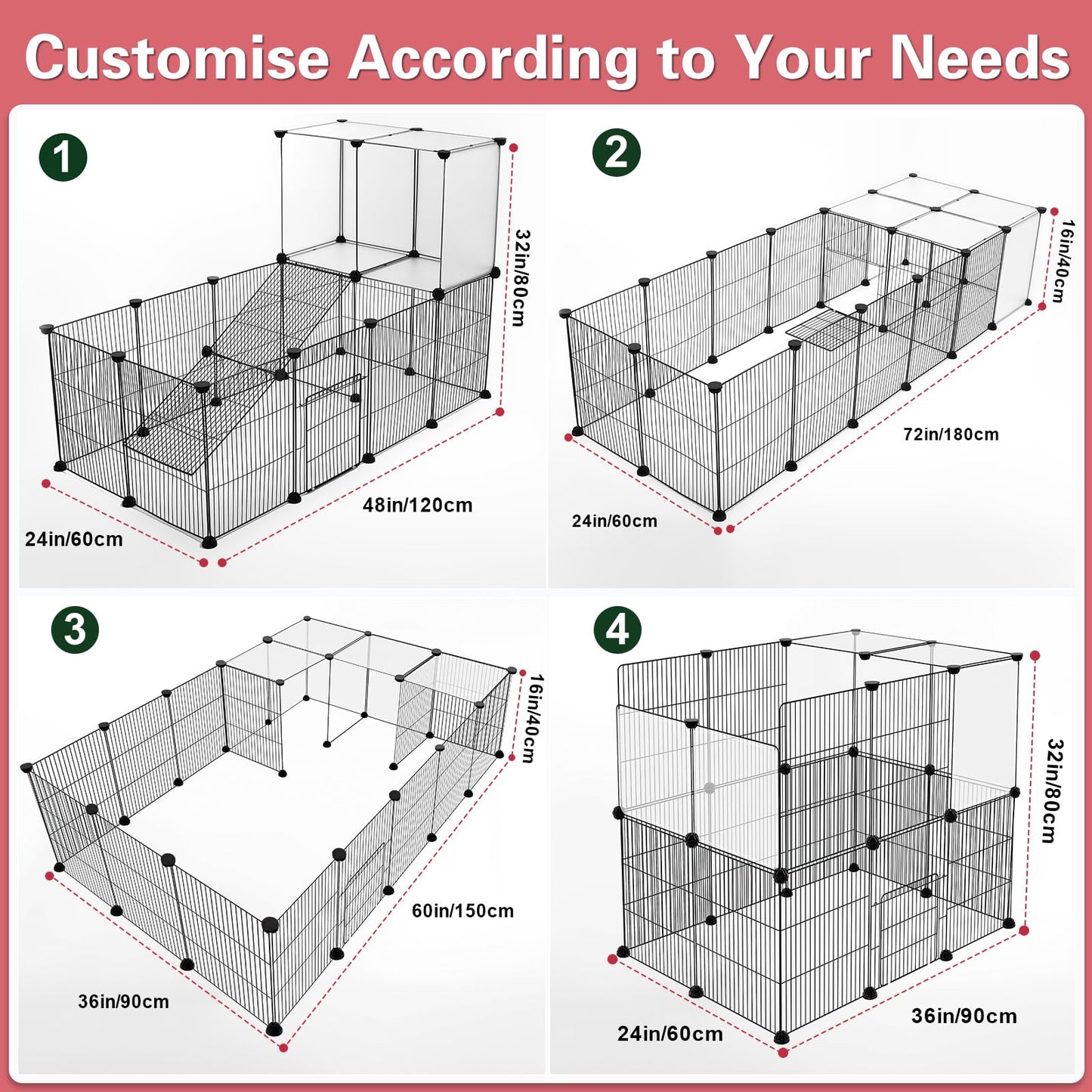 41-Panel Pet Playpen Cage