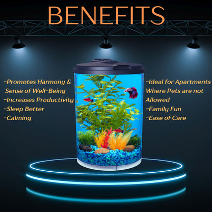 AquaView 360 6-Gal Fish Tank Kit