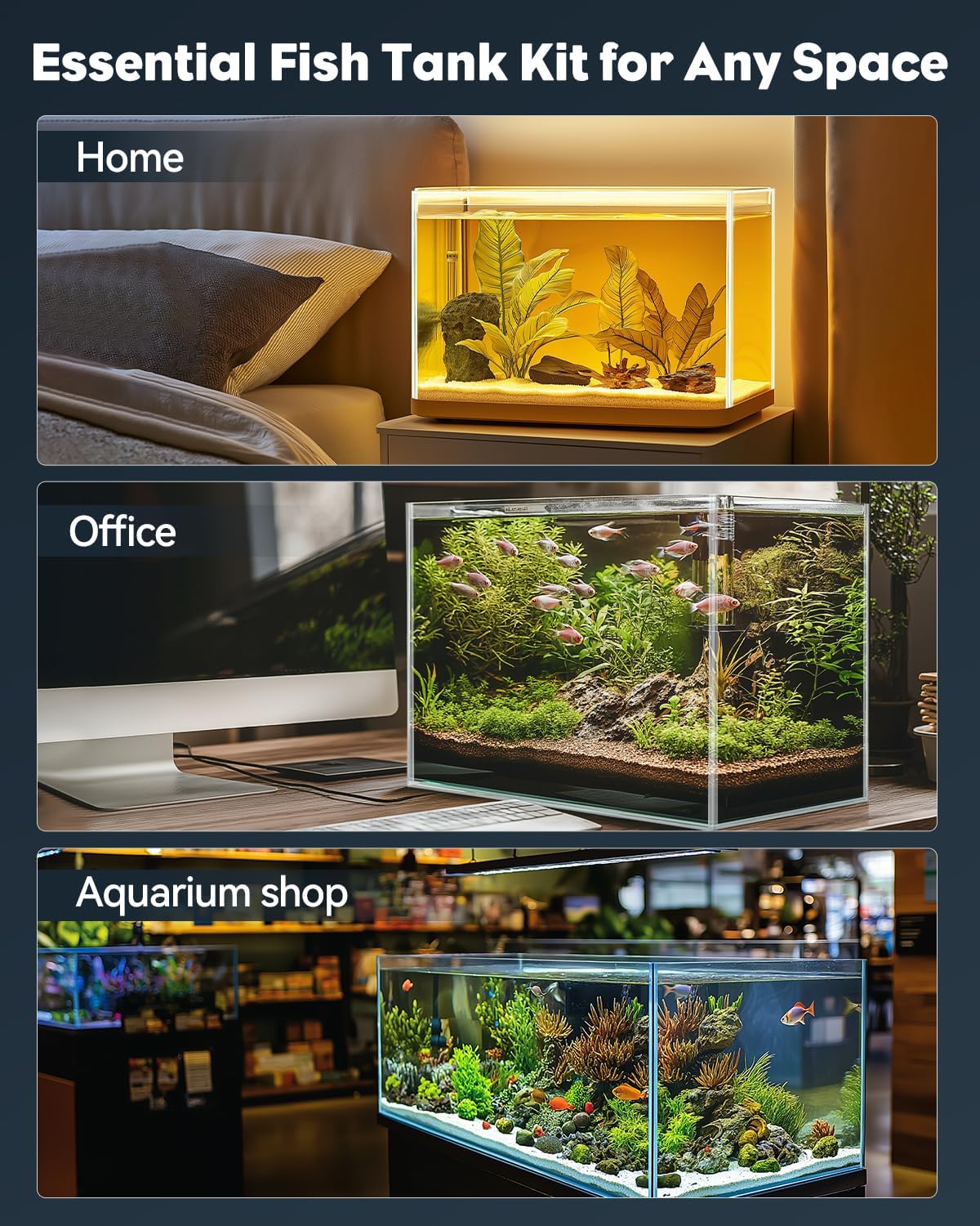 5 Gallon Rimless Aquarium Kit