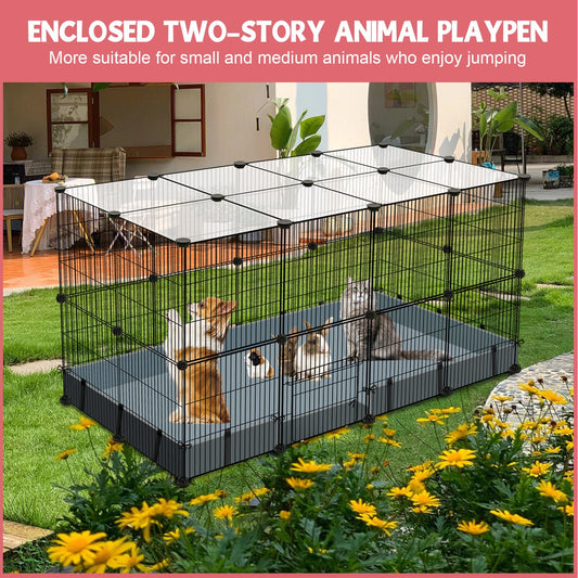 41-Panel Pet Playpen Cage