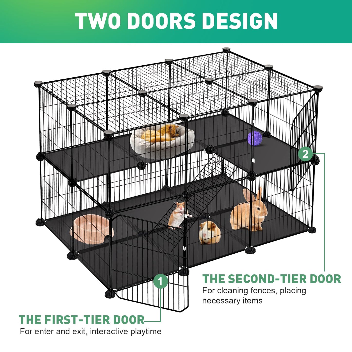 41-Panel Pet Playpen Cage