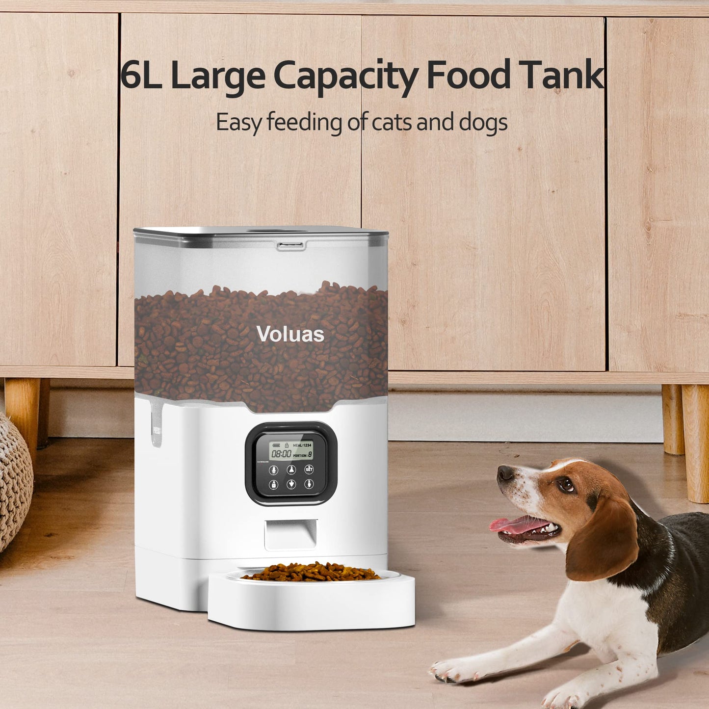 Auto Cat & Dog Feeder with Timer & Voice