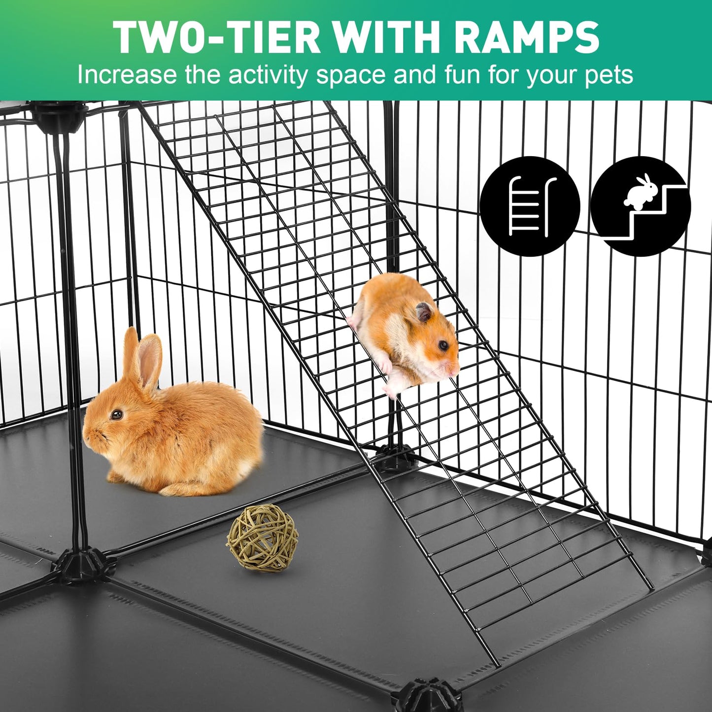 41-Panel Pet Playpen Cage