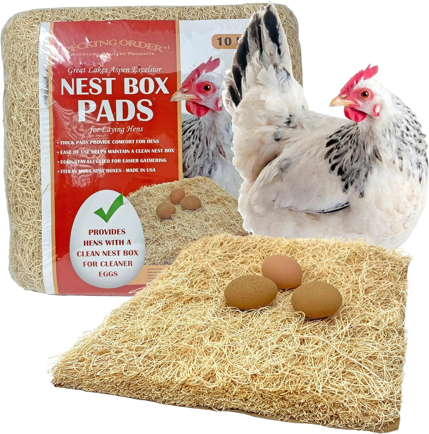 Chicken Nest Box Pads 13x13 (10-Pack)