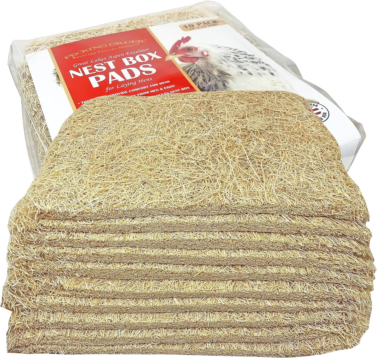 Chicken Nest Box Pads 13x13 (10-Pack)